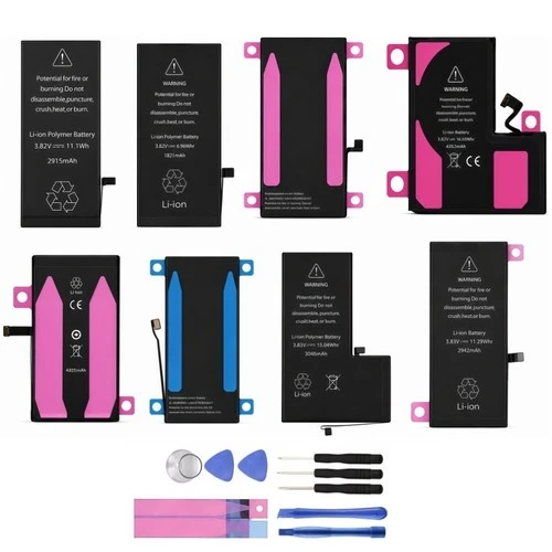 Replacement Internal Battery For iPhone 7 8 11 12 13 14 XR Plus Adhesive + Tool