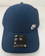 Nike Dri-FIT Club Structured Metal Logo Unisex Cap Hat  FB5371-478 Unisex M/L