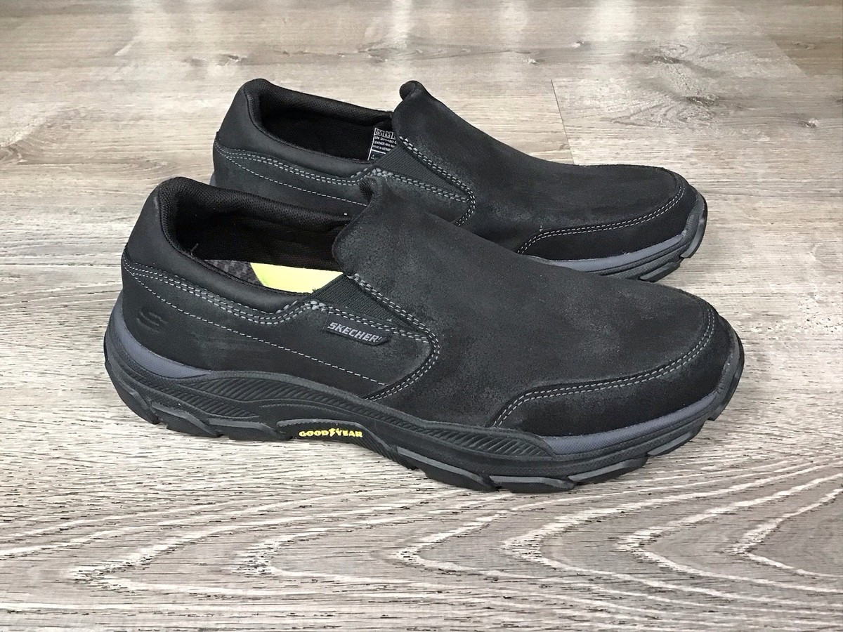 Skechers Relaxed Fit Respected Calum Men\'s Slip On Black Shoes 204480 US Size 8 SKECHERS Relaxed Fit Respected - Calum SKU: 9560448 - YouTube main image 4