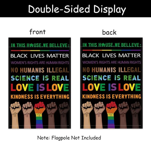 WHPCT Pride Flag Black Lives Matter Garden Flags, for in This Multicolor - Bild 2 von 6