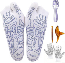 Reflexology Socks Acupressure Socks Massage Socks Finger Massager Gloves Hel...