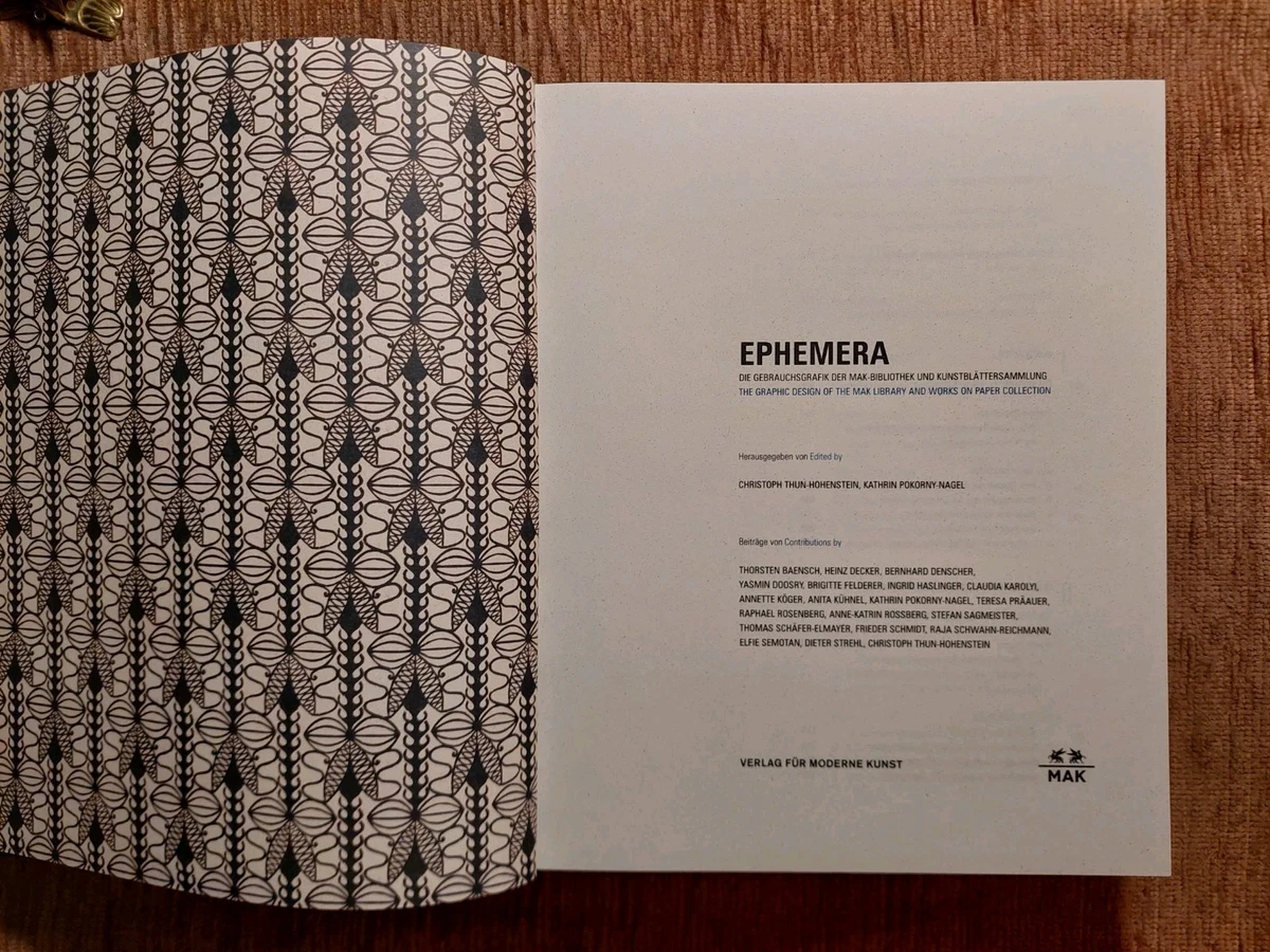 EPHEMERA Gebrauchsgrafik MAK LIBRARY WIEN Design BUNTPAPIER Exlibris SPIELKARTEN