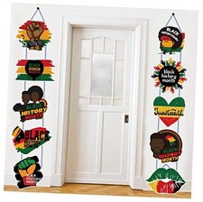 Black History Month Party Porch Sign Door Banner Black History Month Hanging