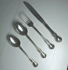 New ListingTowle Old Master Sterling 4pc Place Setting Dinner Fork Knife Spoons NM