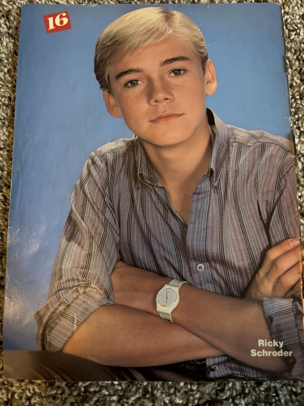 VERY RARE 80s ACTOR YOUNG RICKY SCHRODER TEEN SET CLIPPING MAGAZINE PINUP! #2