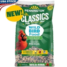 Wild Bird Food Seed Mix Attracts Cardinals Goldfinches Year Round Feeder 5lb New