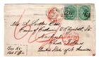 Gibraltar: Good 1 shilling multiple franking on cover 1878 to the USA!!