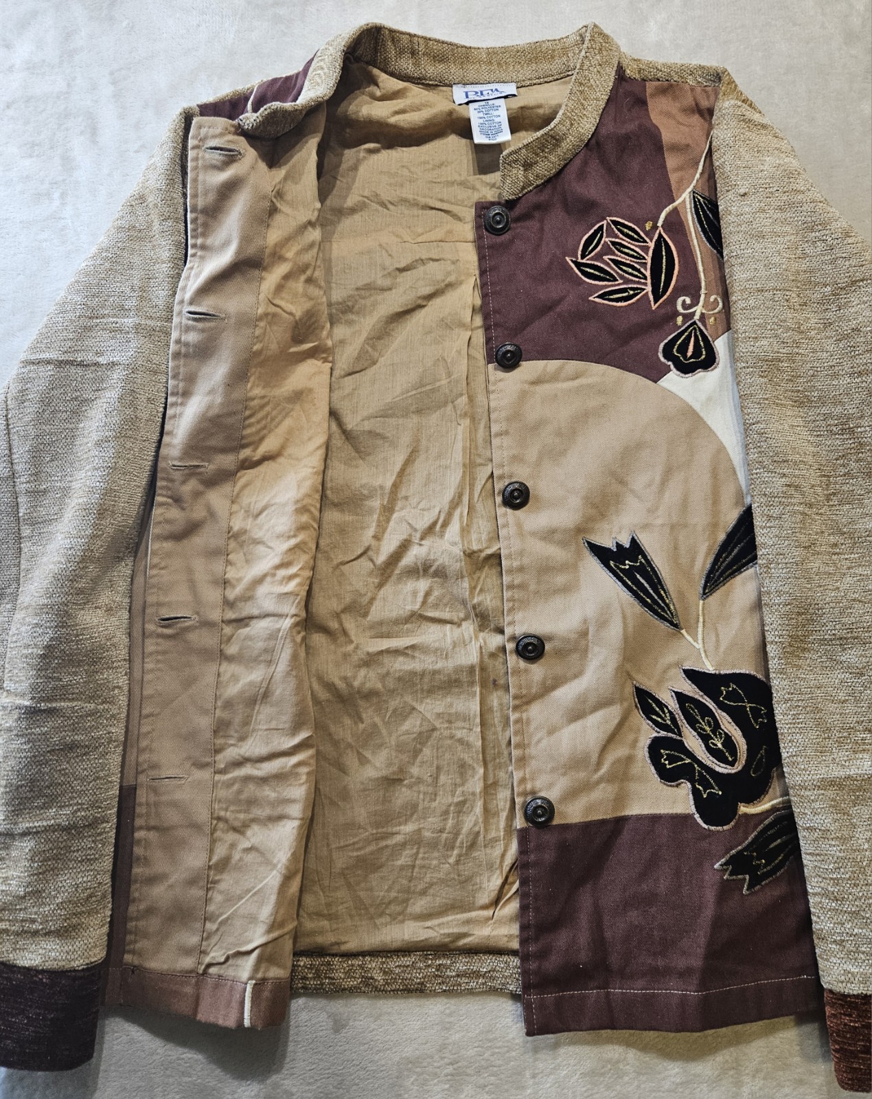 BFA Classics Boho Patchwork Jacket Women 16 Quilt… - image 2