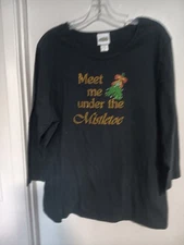 COLLECTION ETC., WOMANS PULLOVER CHRISTMAS T-SHIRT LONG SLEEVES SIZE XL