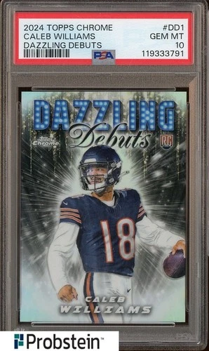 2024 Topps Chrome Dazzling Debuts #DD1 Caleb Williams RC Rookie PSA 10
