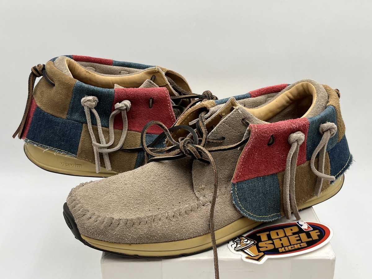 Visvim FBT Shaman Folk Blue Red Patchwork Size 10 Used Rare Visvim FBT Shaman Folk Blue Red Patchwork Size 10 Used Rare