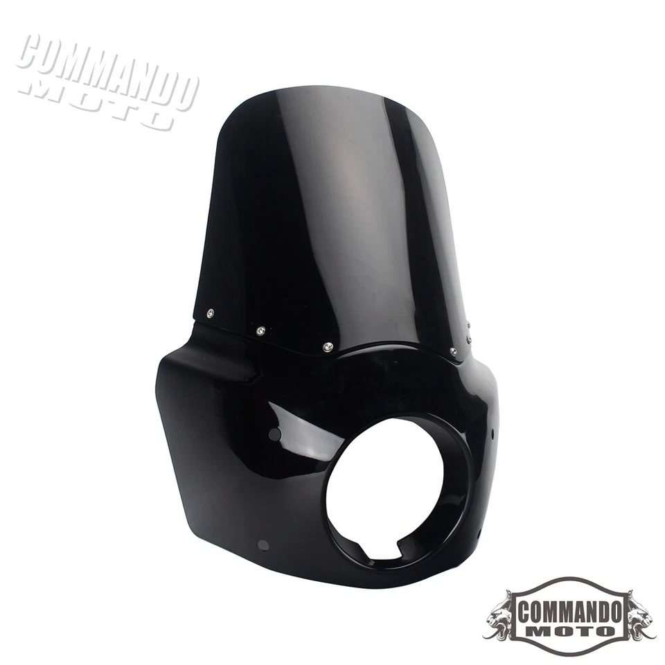 Headlight Fairing & 15" Windshield For Harley Street Bob FXBB FXBBS FXLR 2018-24 - Image 2 of 4