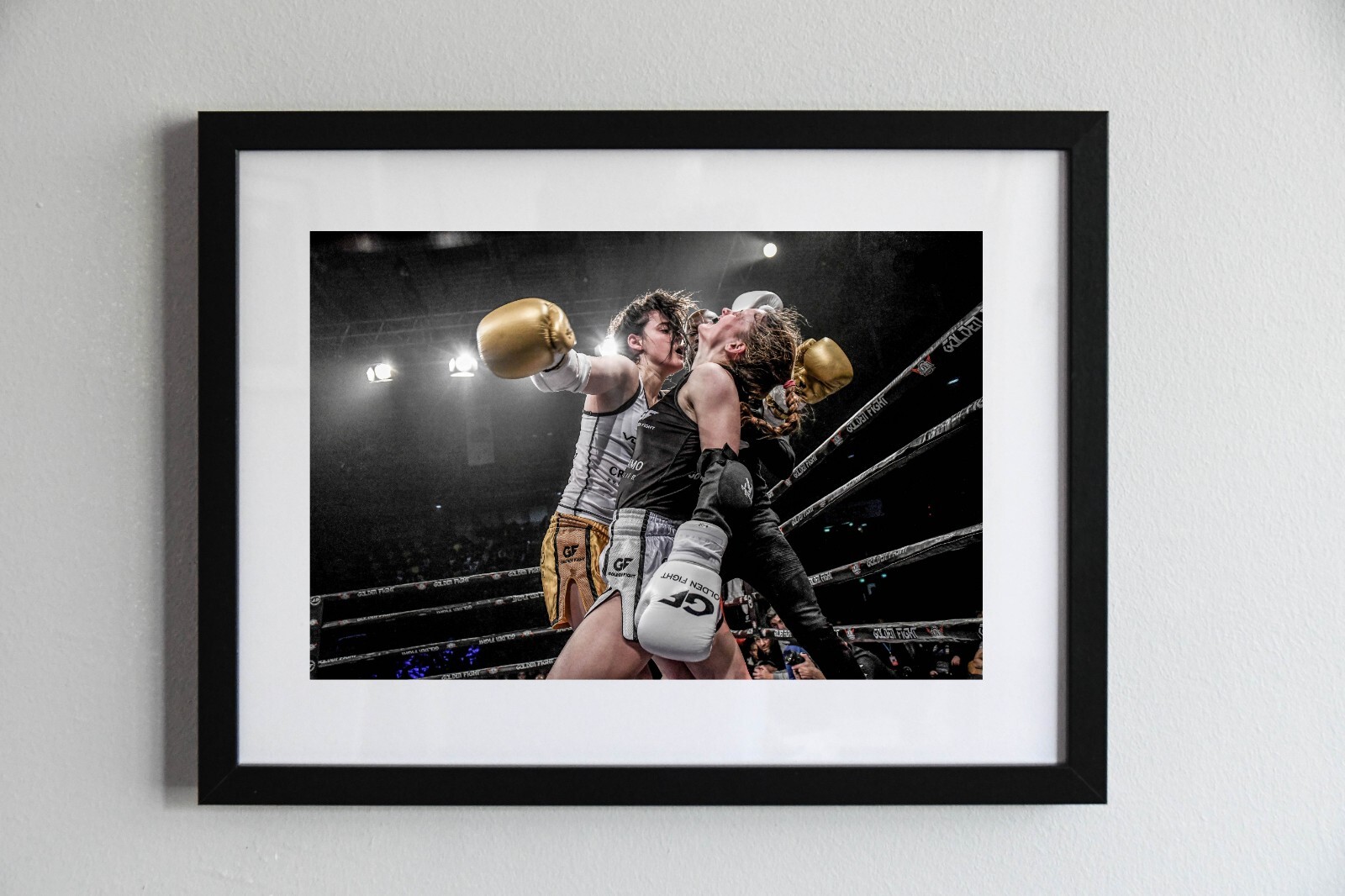 Décoration boxe thaïlandaise toile photo Muay Thai haute définition en lin