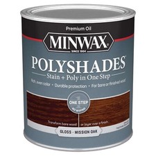Minwax PolyShades Gloss   Mission Oak Stain + Poly One Step Finish 1 Quart NEW