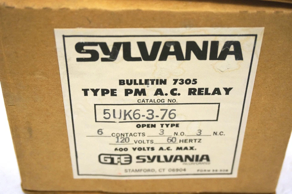 NUEVO RELÉ SYLVANIA 5UK6-3-76 PM AC. 5UK6376 Foto 3 de 3