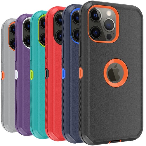 For iPhone 14 Pro Max 13 12 Pro Max 11 Case Heavy Duty Shockproof Defender Cover - Picture 1 of 22
