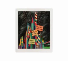 Stan Solomon   "Future Way" Serigraph on Paper Abstract Print  Artist Proof