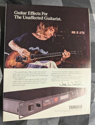 JOE WALSH / THE EAGLES / 1987 YAMAHA GEP50 GUITAR EFFECTS MAGAZINE PRINT AD 