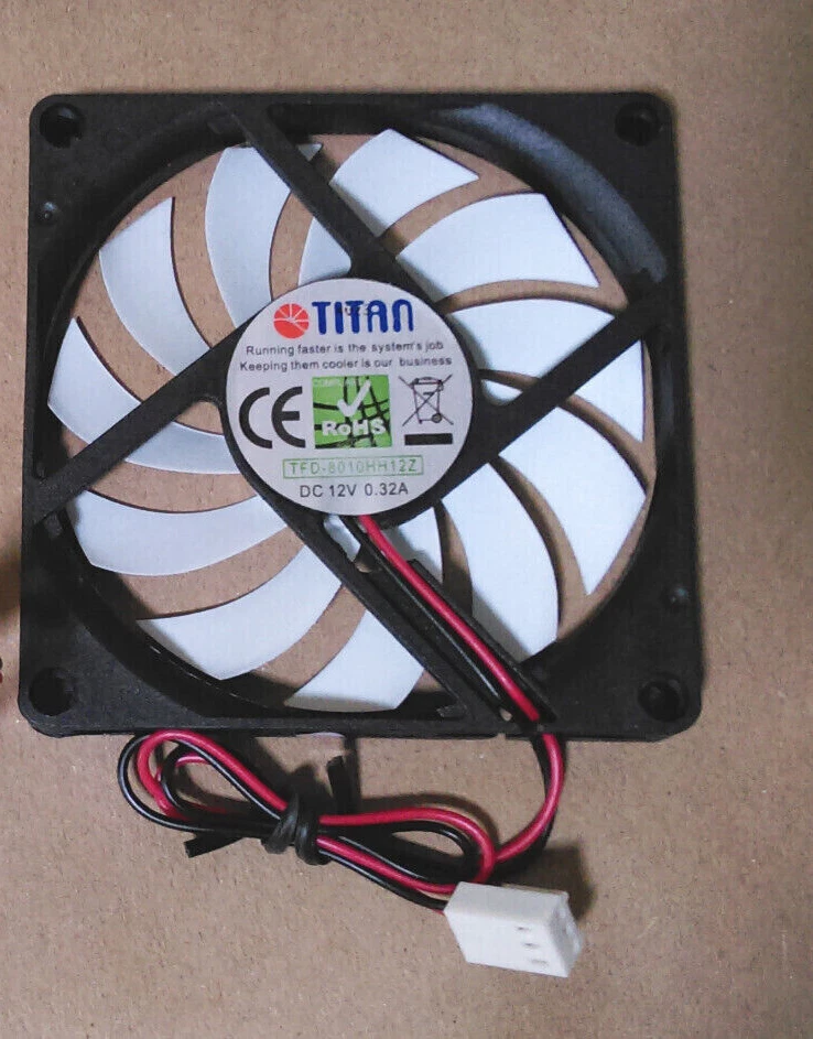 Titan Dual-Way (12V/5V) 80mm/8cm Portable Desktop USB DIY Cooling Fan Kit - Image 2 of 4