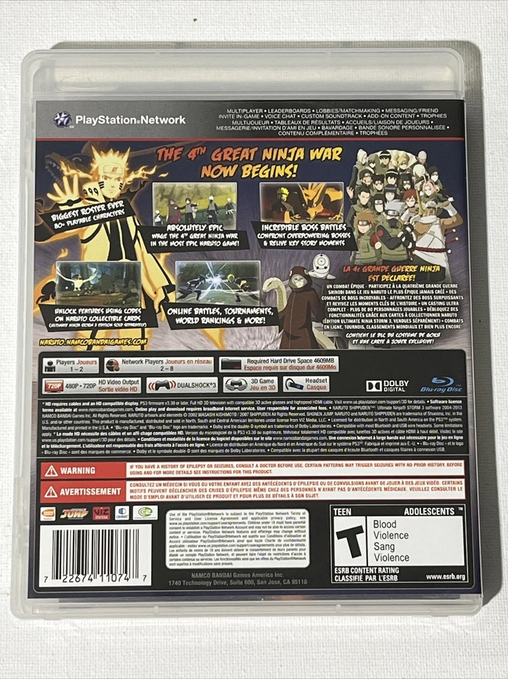 Naruto Shippuden Ultimate Ninja Storm 3 - Completo con Manual (Play Station 3) Foto 2 de 3