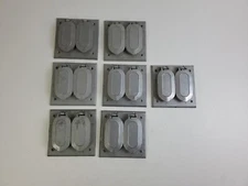 7-PACK UL 2-GANG 4-PLUG WET LOCATION OUTLET RECEPTACLE COVER SPRING HINGE 