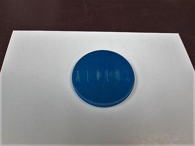 1986 ALIENS RIPLEY MARINE 3D LENTICULAR FLICKER PROMO MOVIE BUTTON JAMES CAMERON