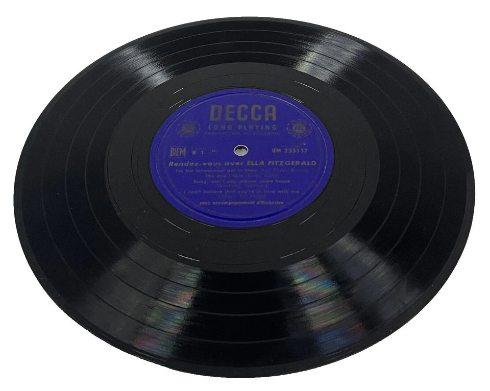 Ella Fitzgerald ~Avec Accompagnement D'orchestre~Rare 10" LP French Import VG+~8 - Image 3 of 4