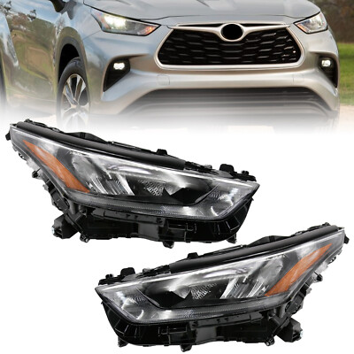1 Pair of Headlamps Headlights For 2020-2022 Toyota Highlander L / LE / XLE LED