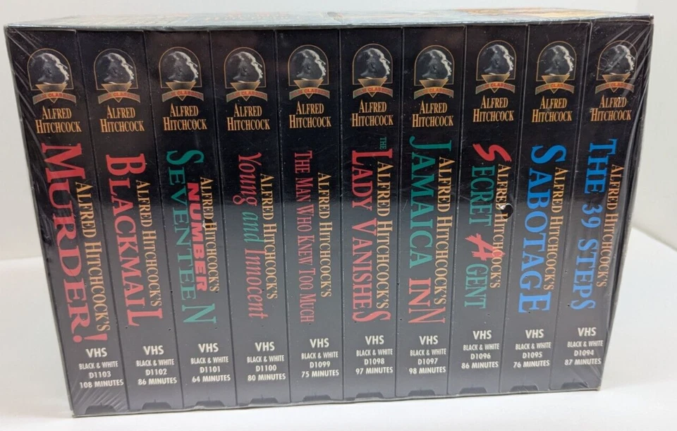 Alfred Hitchcock 10 Film Classics VHS Box Set (Sealed, New, 1995) B&W - Image 3 of 4