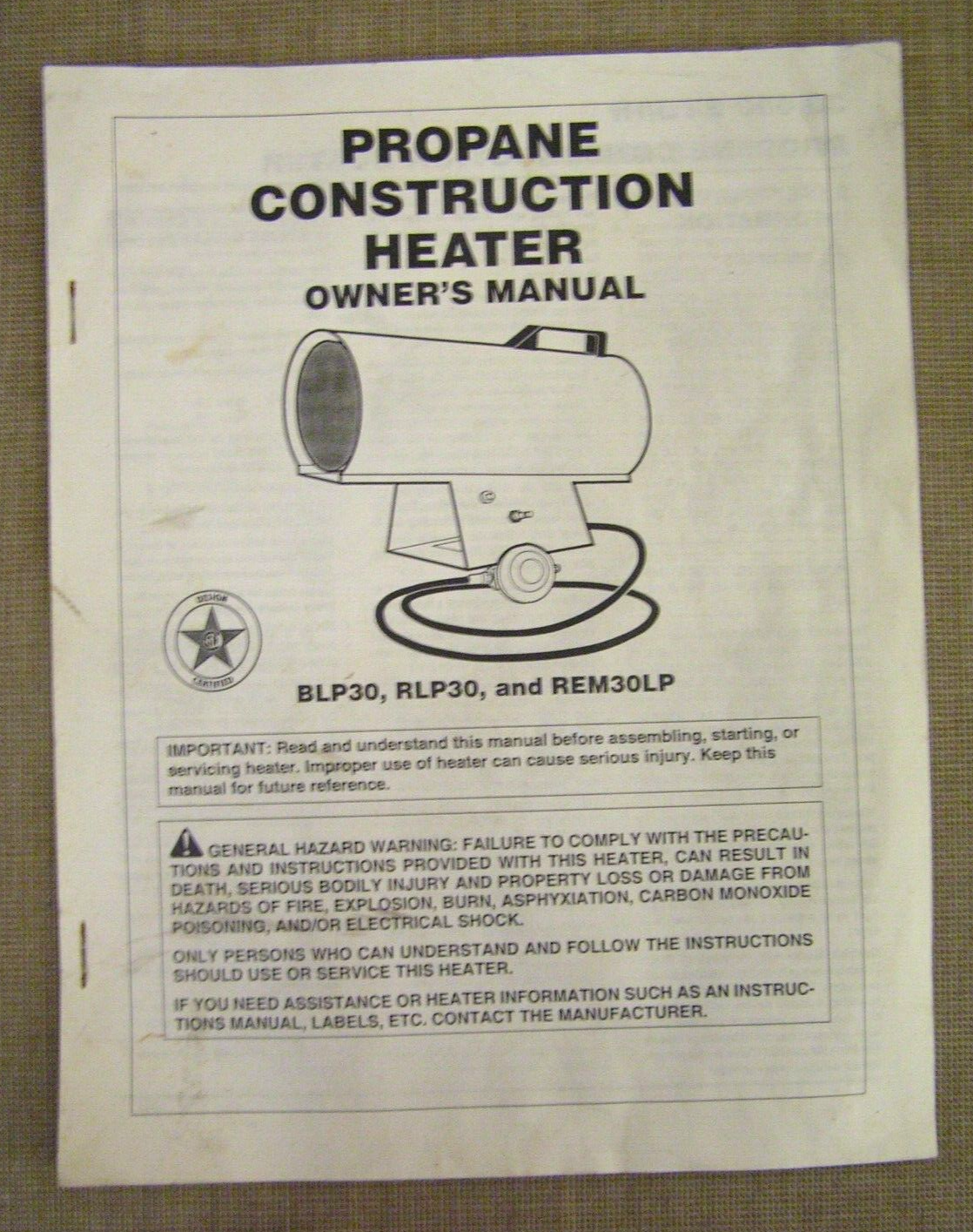 Reddy Heater RLP30 30,000 BTU Propane Construction Heater w/Manual -Works  Great! | eBay