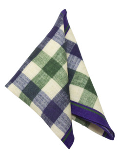SUITSUPPLY Handkerchief Men's 32 X 32 CM Linen Checked Formal