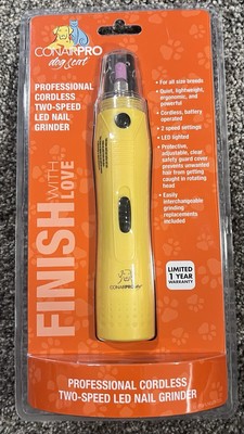 Conair PRO Dog & Cat Professional Cordless Two-Speed LED Nail Grinder (PGFLNG)