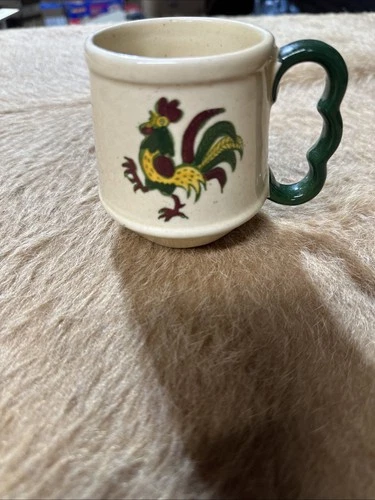 Poppytrail By Metlox VTG Rooster Mugs 8 Oz./ Great Condition Made In California