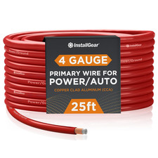 4 Gauge CAA Wire - 25Ft Automotive Power Ground Cable for Car Amplifier, Speak