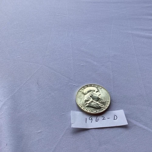 1962-D Benjamin Franklin Silver Half Dollar, Uncirculated 50 Cent
