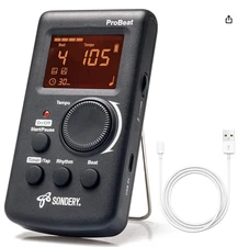Sondery Digital Metronome Rechargeable English Vocal Counting with Timer Func...