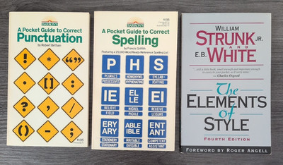 VTG Writers Barron's Pocket Guide Set Punctuation & Spelling + Elements of Style