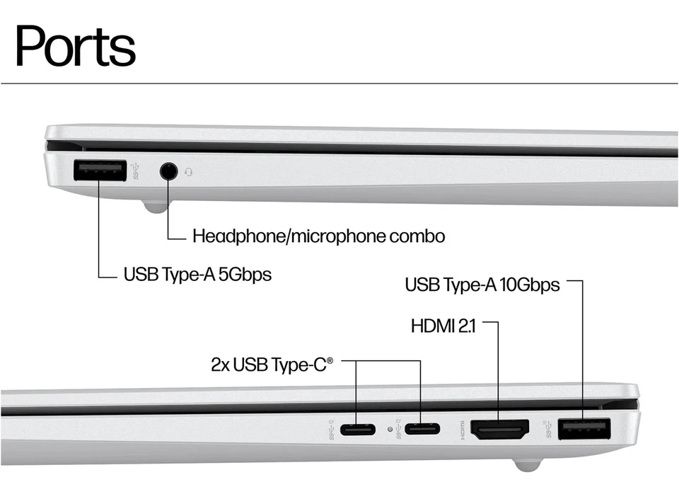 HP OmniBook 5 16" Laptop - Intel® Core™ i3, 8GB, 512GB - Image 4 of 4