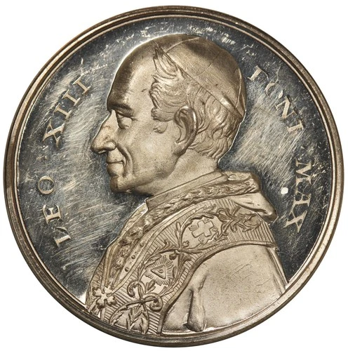 1893 Vatican Pope Leo XIII Episcopal Consecration WM Medal - NGC MS 62 PL