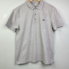 Polo sportiva Lacoste grigia slim fit uomo taglia 3 piccola logo coccodrillo