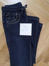 Gr. 36 Neue Jeans mit Gummizug Dunkelblau Multiblu Damenjeans
