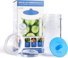 Masontops Mason Jar Fermentation Starter Set - Easy Vegetable Fermenting Set