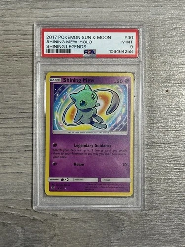 Pokémon TCG Shining Mew Holo Rare Card 40/73 Shining Legends PSA 9