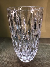 Abstract Modern Clear Crystal Vase Heavy 10  Tall, 6lbs