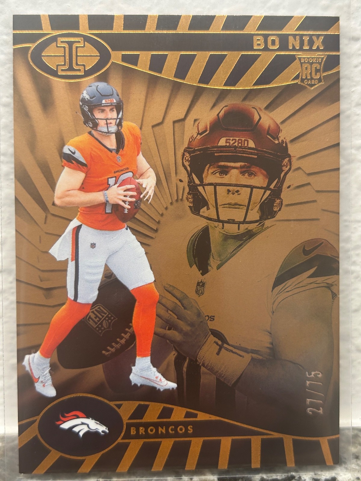 2024 Panini Illusions BO NIX BRONZE /75 ROOKIE RC #22 BRONCOS SP