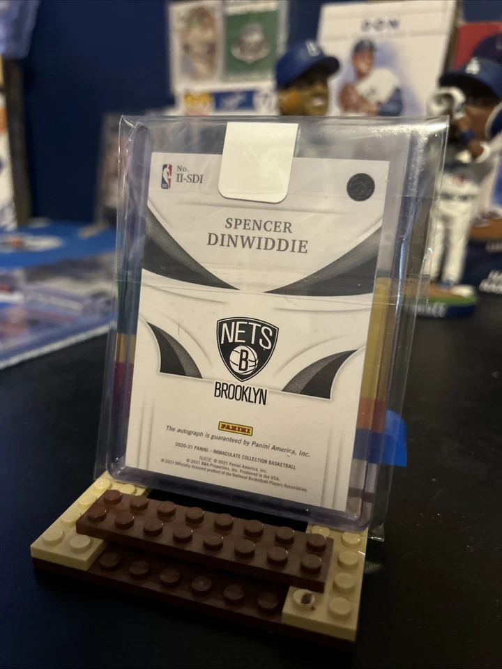 2020-21 Panini Immaculate Spencer Dinwiddie #II-SDI Immaculate Ink Red /25 - Image 2 of 4