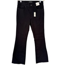 Express Slim Flare High Rise Stretch Black Jeans Women  s Size 10 NWT