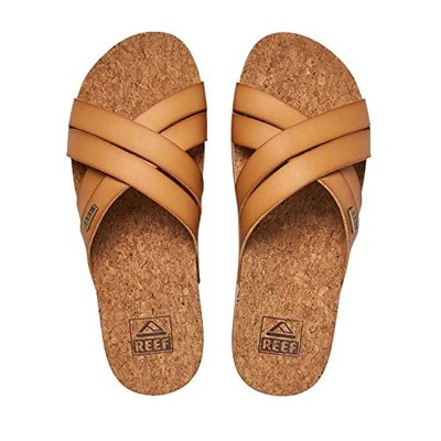 REEF WOMEN'S CUSHION BLOOM HI PLATFORM SANDALS NATURAL SIZE 7