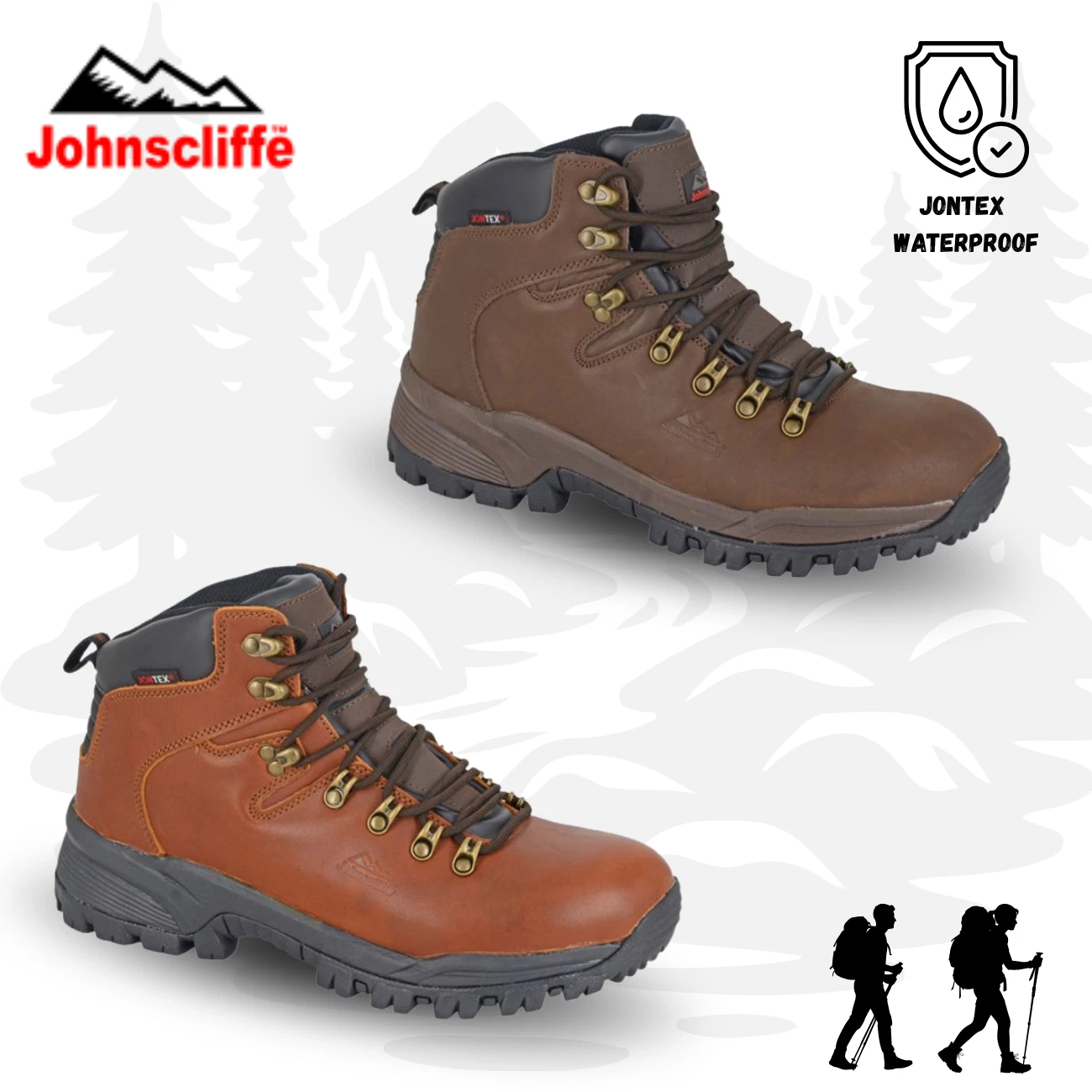 Mens Johnscliffe Walking Boots Waterproof Jontex Hiking Leather Lace Up Ankle
Opens in a new window