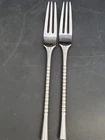 2 Vintage DANSK JETTE Stainless Finland IHQ Dinner Forks Mid Century MCM
